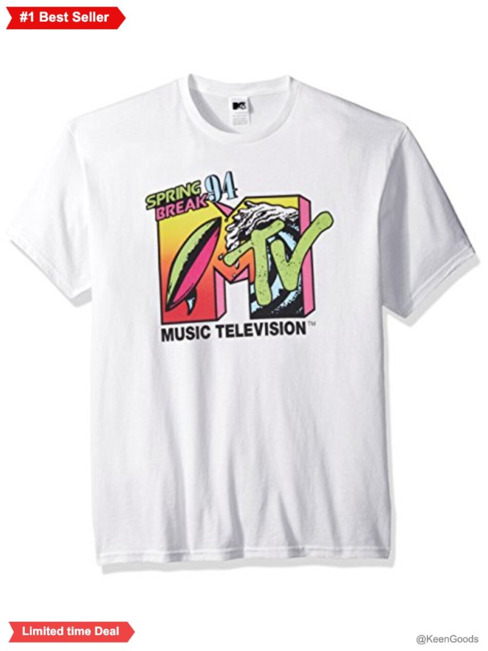 MTV Springbreak 94 Logo Short Sleeve Cotton T-Shirt Men's